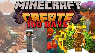 I Survived 100 Days TURNING A NUCLEAR WASTELAND DESERT into PARADISE with CREATE Hardcore Minecraft