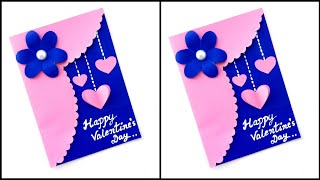 DIY Handmade Happy Valentines Day Greeting Card making idea 2023/How to make greeting card for love