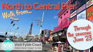 Walk Along the Shops Side | Blackpool Seafront Pier to Pier | June 2023