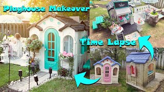 Playhouse. Makeover - B's Bakery - Big Backyard Makeover - Time lapse