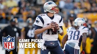 Game Picks in 60 Seconds (Week 8) ⏱🏈 | NFL NOW