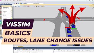 Vissim Tutorial - vehicle routes, lane changing issues