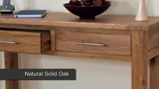 Oslo Solid Oak Console Table