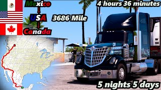 American Truck Simulator, Longest Delivery (Mexico to Canada) (Promods & Reforma) #promods #reforma