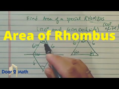 *how to find area of a rhombus (120 degree and 6cm sides) *how to find area of a rhombus (120 degree and 6cm sides)
