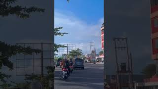 Walking tour in Padang by car. Indonesia #shorts #city #traffic