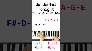 Wonderful Tonight Piano Tutorial #Short