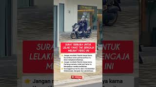 Surat terbuka untuk lelaki #videoshort #islamicvideo