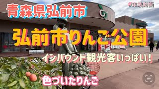 弘前市りんご公園に行ったらインバウンドのお客さんいっぱいだった