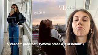 Realita vysoké školy, 10h ve škole, týmové práce, film Banger | VLOG