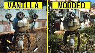 Fallout 4 Vanilla vs 120 Graphics Mod List PC RTX 4080 4K Ultra Graphics Compari