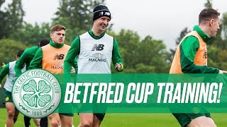 Celtic train before Betfred Cup clash with the Pars