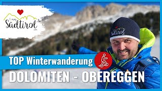 Dolomiten Südtirol ➡️ Wandern zur Zischgalm im Skigebiet Obereggen im Winter❤️ #südtirol #dolomiten