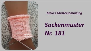 Sockenmuster Nr. 181 - Strickmuster in Runden stricken / Socks knitting pattern