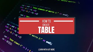 Create Simple Table Using JTable In Java | Swing | Learn With Ajit More