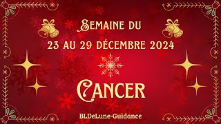 Cancer ♋ 23 au 29 décembre 2024 🌟 (Re)commencer quelque chose de nouveau suivre les désirs de son  ♥