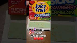 STRAWBERRY WATERMELON GUM - Juicy Fruit VS Hubba Bubba #shorts