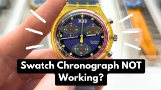 Swatch Chronograph not Working - How to Reset the Swatch Chronograph Hand in under 1 Minute