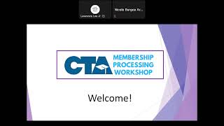 CTA Membership Processing Workshop - March 2025