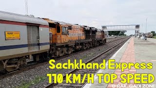 12716 Sachkhand Express at 110 KM/H Full Speed 😱 | Amritsar - Hazur Sahib Nanded Expess | Twin WDM3A