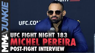 Michel Pereira explains dialing back flashy style | UFC Fight Night 183 post-fight interview