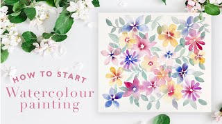 How To Start Watercolour Painting | Easy Watercolour Flowers