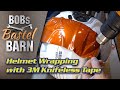 🏍 🪖 Motorcycle Helmet partial vinyl wrapping 🟧 with 3M Knifeless Tape ⭐️⭐️⭐️⭐️⭐️DIY