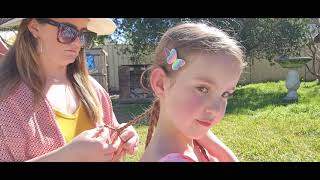 ASMR Hair Play Mother \u0026 Daughter Outside Whispering Brushing Sounds