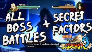 Naruto Shippuden Ultimate Ninja Storm 3 | All Boss Battles And Secret Factors [EN]