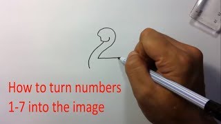 How to turn Numbers 1-6 into the image || Learn step by step Art for kid