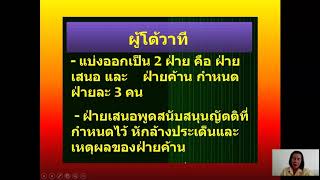 28/07/2563 ม.3 วิชา ภาษาไทย เรื่องโต้วาที