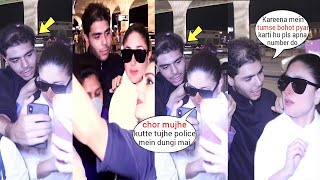 Kareena Kapoor's shocking Reaction after A Man Touched her badly \u0026 Mobbed by Fans infornt of Media