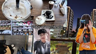 (Kurdish Vlog)Talking with Koreans,Going to Cafe, Unboxing jk zipper hoodie, supermarket with bestie