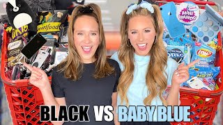 BLACK 🖤🎬 VS BABY BLUE ❄️🍼 TARGET SHOPPING CHALLENGE