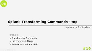 Splunk Transforming Commands - top