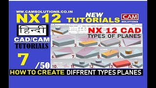 NX 12 CAD TUTORIALS FOR BEGINNERS : DATUM PLANE & TYPES OF PLANES IN NX