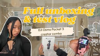 DJI Osmo Pocket 3 (Creator Combo) |  Unboxing + accessories + test vlog