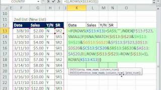 Excel Magic Trick 540: Extract New Records Not In Old List  - Array Formula Method