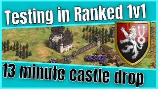 Testing The AOE2 Bohemian FAST CASTLE DROP Build Order In A Ranked 1v1