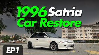 Car Restore Proton Satria #EP1 | Budget DIY Old Car #Rebuilt Project