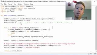 Ep 12 Python NLTK | Frequency Distribution With No Punctuation