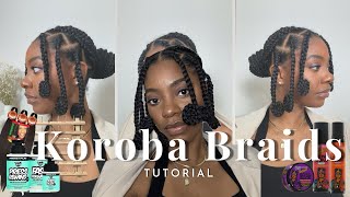 How To Knotless Koroba Braids | Tutorial with Details & Tips | rowezncurls