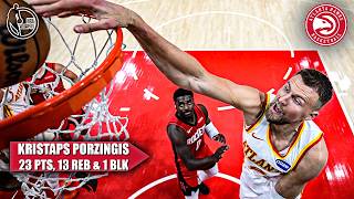 Kristaps Porzingis drops 23-point double-double vs. the Rockets in preseason 🎥 | NBA on ESPN