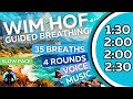 WIM HOF Guided Breathing Meditation - 35 Breaths 4 Rounds Slow Pace | Up to 2:30min