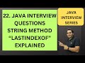 22. Program  String | Java Interview Questions