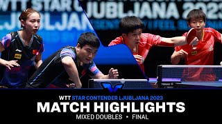 Wang/Sun vs Liang/Qian | XD Final | WTT Star Contender Ljubljana 2023