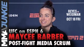 UFC Boston: Maycee Barber full post-fight media scrum