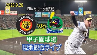 2023.9.26   JERA セ・リーグ公式戦  阪神vs ヤクルト  甲子園球場 現地観戦ライブ「西勇輝vs高橋」