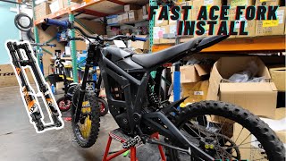 How to Install Forks on Talaria, Surron, Eride Pro!// Fast Ace Fork Install