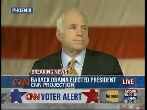 John Mccain Loses Election Concession Speech Youtube